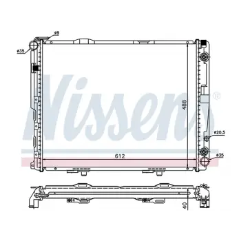 Motor Su Radyatörü W124 [OM606] Otm.Şanz; AC+