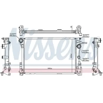 Motor Su Radyatörü W204 W212 [M271 M274 OM651] Man/Otm.Şanz; AC+/-