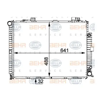 Motor Su Radyatörü W210 [M113 M119 OM606] Otm.Şanz; AC+/-