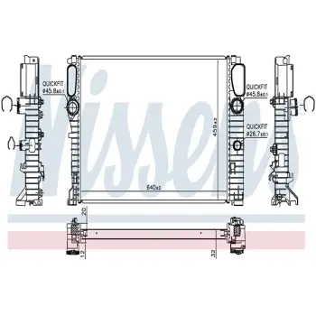 Motor Su Radyatörü W211 [M113 M272 OM647] Man/Otm.Şanz; AC+/-