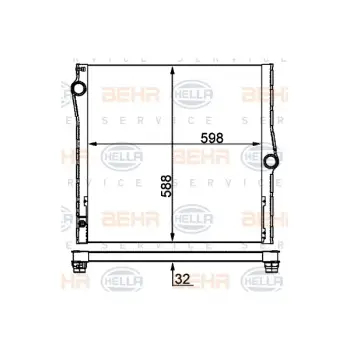Motor Su Radyatörü X5:E70 [N52 N62] Otm.Şanz; AC+