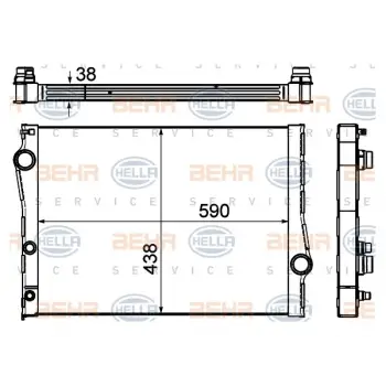 Motor Su Radyatörü X5:E70 X6:E71 [M57 N57 N54 N55] Otm.Şanz; AC+