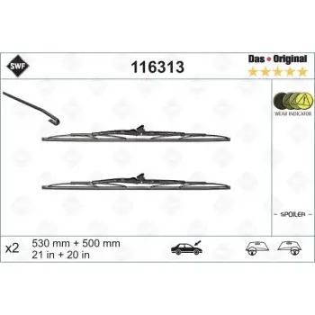 Silecek E36 Ön; Set 53/50cm