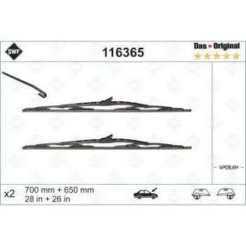Silecek Vito639 Ön; Set 70/65cm 2004-05