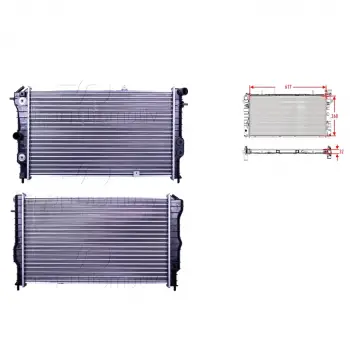 Su Radyatoörü Mekanik 617x368x32 - 1300133 Autolux - Opel Vectra A 1.8 2.0 89 Ve Sonrası Uyumlu