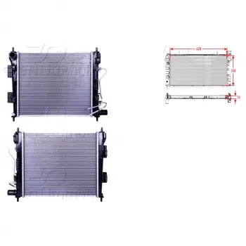 Hyundai I10 2 (Ba) 1.0 1.2 13 Ve Sonrası Uyumlu Su Radyatörü Brazing At 25310 B9050 Wisco