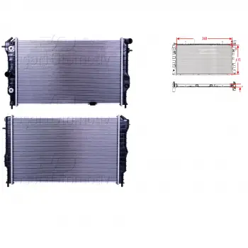 Su Radyatörü Brazıng At 368x615x26 – 1300133 WISCO – Opel Vectra A 1.6. 1.8. 2.0 Uyumlu