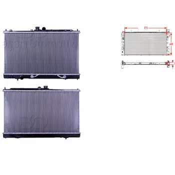 Mitsubishi Lancer 1.6 03 Ve Sonrası Uyumlu Su Radyatörü Brazıng At 375x688x16 MR968858 Wisco