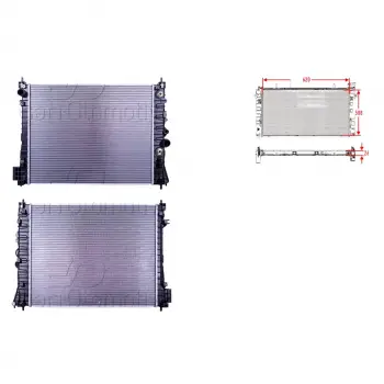 Chevrolet Trax 1.4 12 Ve Sonrası Uyumlu Su Radyatörü Brazing At 620X508X26 95136075 Wisco