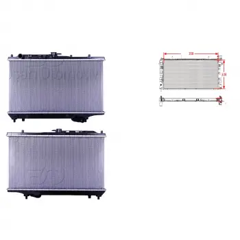 Su Radyatörü Brazing Mt 350X638X16 - BP28-15-200A Wisco - Mazda 323 F 1.6. 1.8 Hb Uyumlu