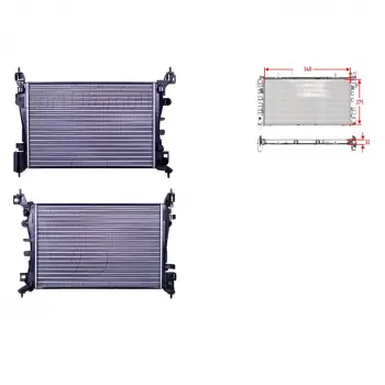 Su Radyatörü Mekanik Mt 540x375 Mm – 1300279 Autolux – Opel Corsa D Z10xep 07 Ve Sonrası Uyumlu