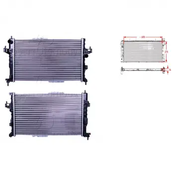 Opel Corsa C 1.7 Dtı 01 Ve Sonrası Uyumlu Su Radyatörü Mekanik Mt 600x370x34 1300233 Autolux