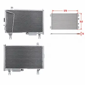 Suzuki SWIFT1.3 1989-2001 Klima Radyatörü 570X343X16 -9531060EM1 Wisco