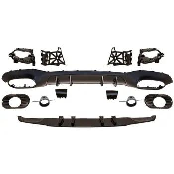 Tampon Difüzörü W177 V177 Arka; 0-0-Çıkış, Egz.Uçlu -AMG A35- 2018-