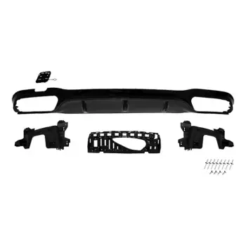 Tampon Difüzörü W213 Arka; 0-0-Çıkış Siyah -AMG- 2016-19