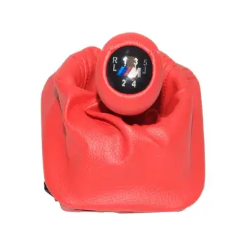 Topuzlu Vites Körüğü E30 -5 İleri- Man.Şanz; Kırmızı Suni Deri Işıklı -///M- 1983-91