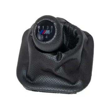 Topuzlu Vites Körüğü E34 -5 İleri- Man.Şanz; Siyah Suni Deri Işıklı -///M-