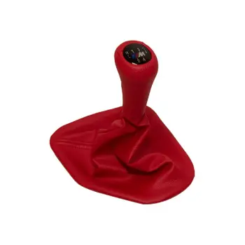 Topuzlu Vites Körüğü E39 -5 İleri- Man.Şanz; Kırmızı Suni Deri Işıklı -///M-