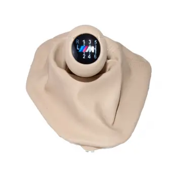 Topuzlu Vites Körüğü E39 -6 İleri- Man.Şanz; Bej Suni Deri Işıklı -///M-