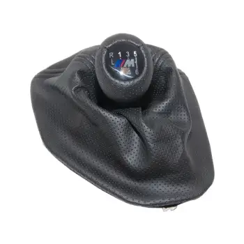 Topuzlu Vites Körüğü E39 -6 İleri- Man.Şanz; Siyah Noktalı Suni Deri Işıklı -///M-