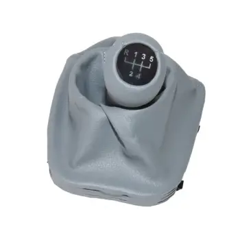 Topuzlu Vites Körüğü E46 -5 İleri- Man.Şanz; Gri Suni Deri Işıklı