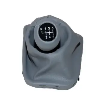 Topuzlu Vites Körüğü E46 -6 İleri- Man.Şanz; Gri Suni Deri