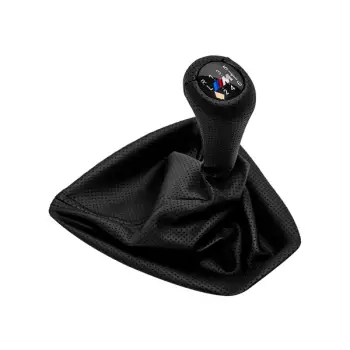 Topuzlu Vites Körüğü E90+LCI E92+LCI -6 İleri- Man.Şanz; Siyah Noktalı Suni Deri Işıklı -///M-