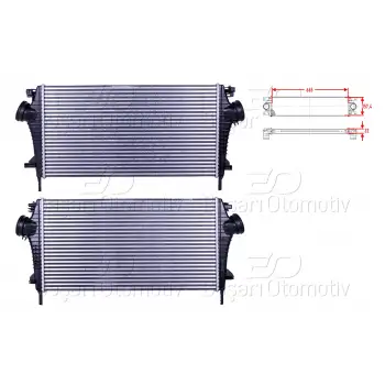 TURBO RADYATORU (INTERCOOLER) 665X357,4X32
