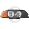 BMW E39 2001-2003 Komple Far Sağ Siyah Sarı Sinyal Hella Type 63126900198 Wender