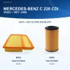 MERCEDES BENZ C (W202) Hava+Yağ Filtre Bakım Seti