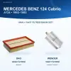 MERCEDES BENZ 124 (A124) Hava+Yakıt Filtre Bakım Seti