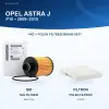 GM / FILTRON Opel Astra J 2.0 CDTi A20DTH Yağ ve Polen Filtresi Bakım Seti