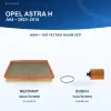 OPEL ASTRA H (A04) Hava+Yağ Filtre Bakım Seti