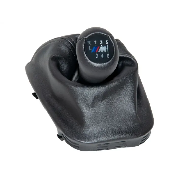 Topuzlu Vites Körüğü E46 -6 İleri- Man.Şanz; Siyah Suni Deri Işıklı -///M-