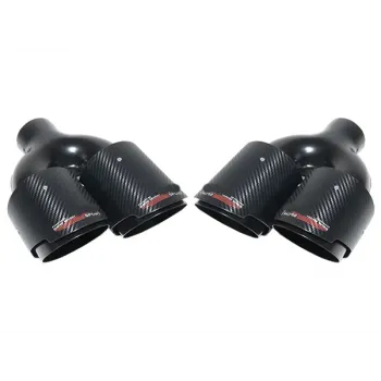 Egzoz Ucu -BMW- Çiftli 89mm; Siyah -///M-