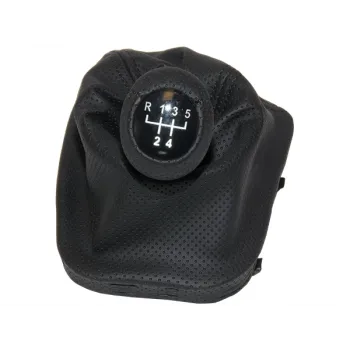 Topuzlu Vites Körüğü E46 -5 İleri- Man.Şanz; Siyah Noktalı Suni Deri