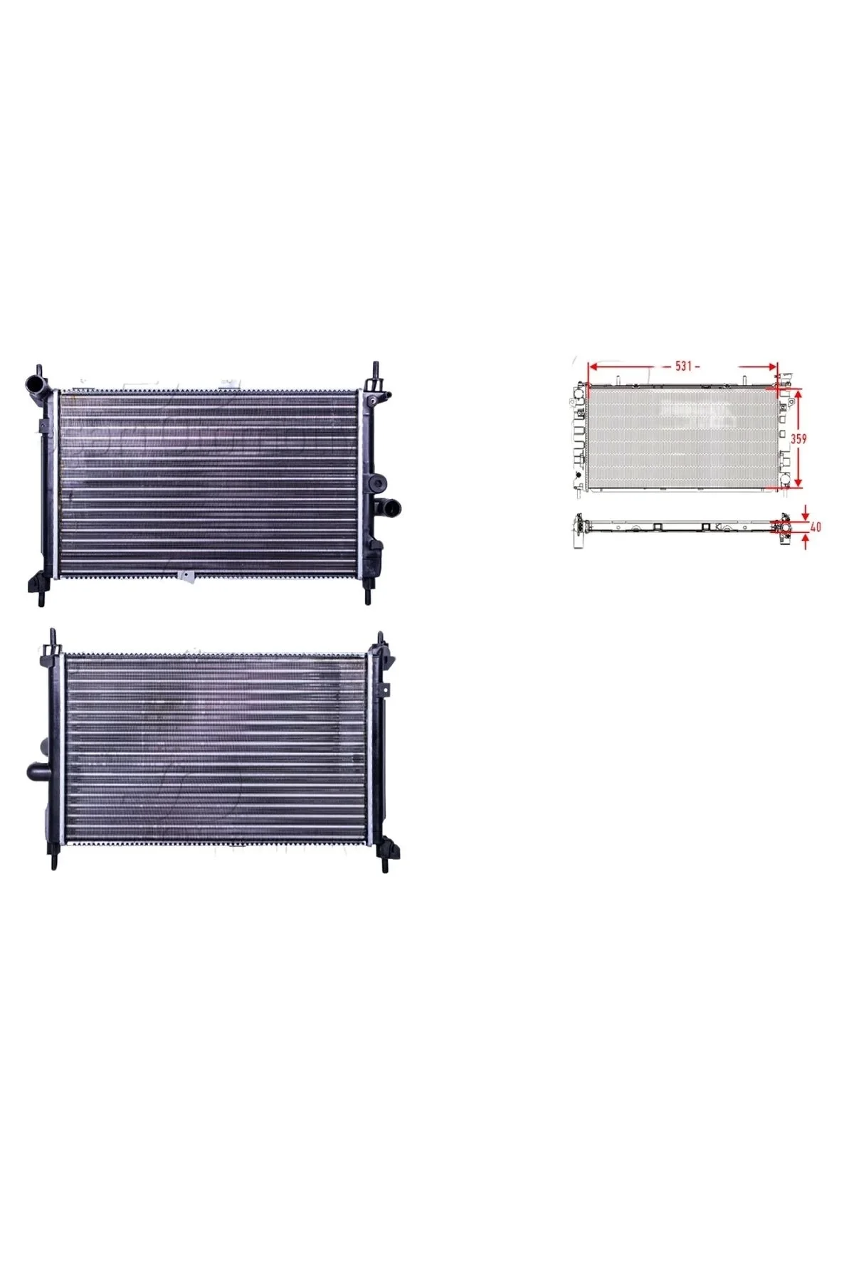 Opel Astra F 1.7 TD 1991- Radiator Mechanical MT 531X359X40 8MK376711761 Autolux