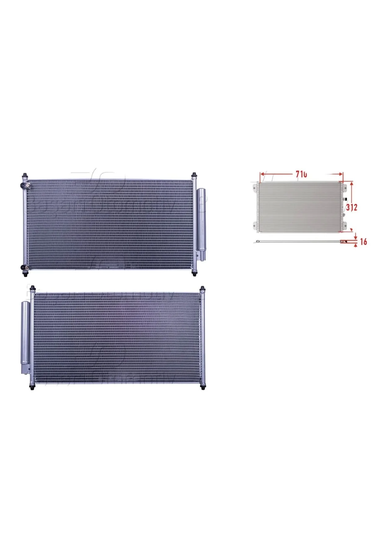 Honda Accord 2.0. 2.4 2013- A/C Condenser 710X312X16 80110T2FA01 Wisco