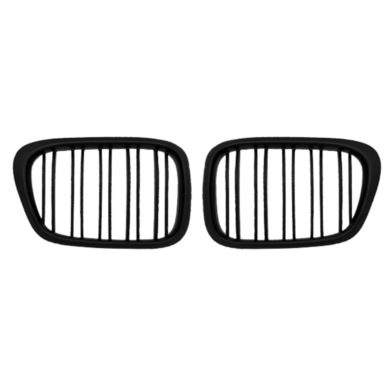 BMW E39 1996-2003 Radiator Grille Set Matte Black Double With Trim 51137005837 Wender
