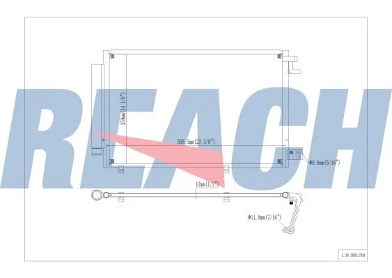 Ford Fiesta VI (08->) Delphi A/C Radiator FR 8V5119710BB Delphi