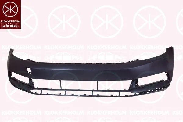 VW Passat B8 Comfortline 2014- Front Bumper without Headlight Washer with Sensor Chrome Primed 3G0807217FGRU Wisco