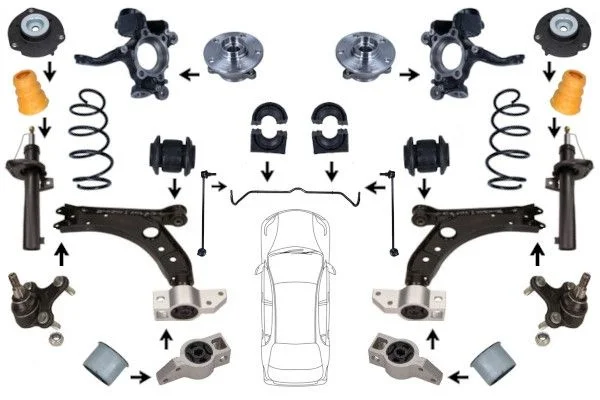 VW GOLF5 6 Jetta Passat A3 2004- Front Right Axle Carrier 1K0407256AA Wisco