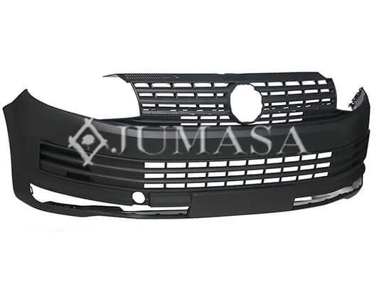 VW T6 2009- Front Bumper with Grille without Sensor Black 7E0807217S9B9 Poliplast