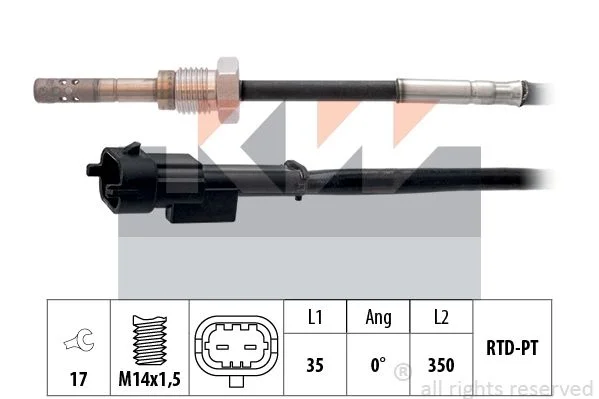 Chevrolet Captiva Cruze Antara Z20S 2007- Exhaust Temperature Sensor Oxygen Sensor 96868940 Wisco