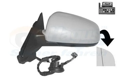 Audi A4 (8EC) 2005-2007 Left Mirror Glass ISI ASF 8E0857535C Viewmax