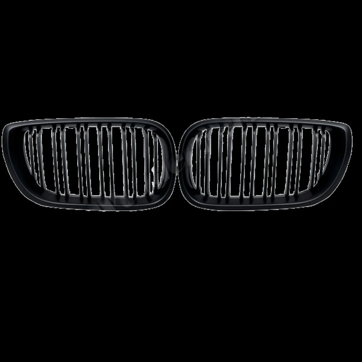 BMW E46 2002-2005 Radiator Grille Set Matte Black Double With Trim Sedan 51132158542 Wender