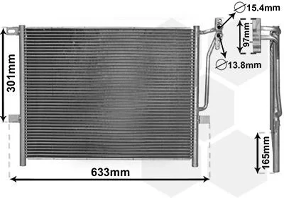 BMW Z4 Roadster E85 (02-08) Z4 Coupe E86 (06-08) Delphi A/C Radiator FR 64536914033 Delphi