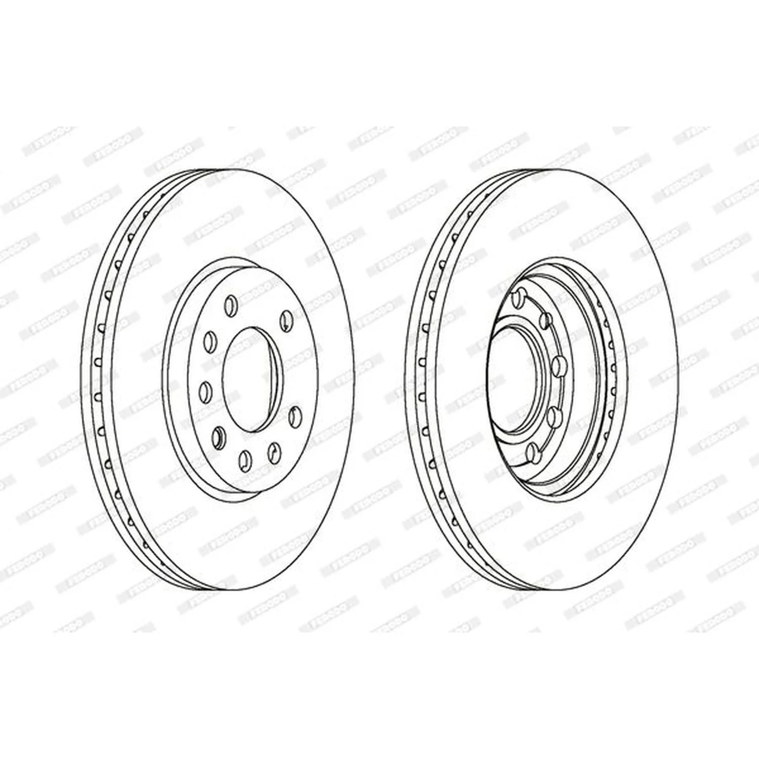 Opel Astra H Zafira B 1998-2002 Brake Disc Front 280MM 90539466 Eurorepar