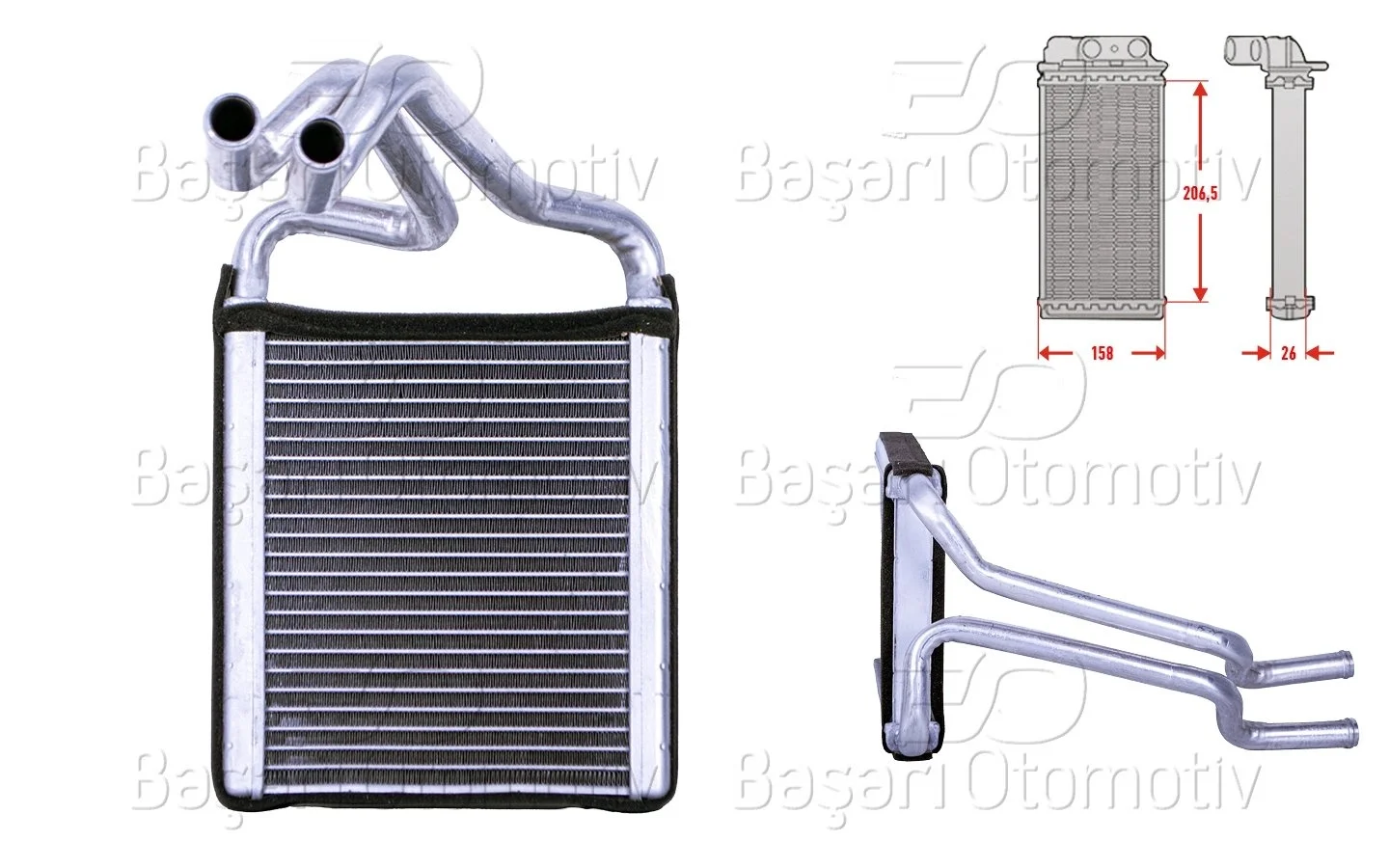 Hyundai Elantra 2010-2015 Heater Matrix Brazing 215X160 MM 971383X000 Wisco