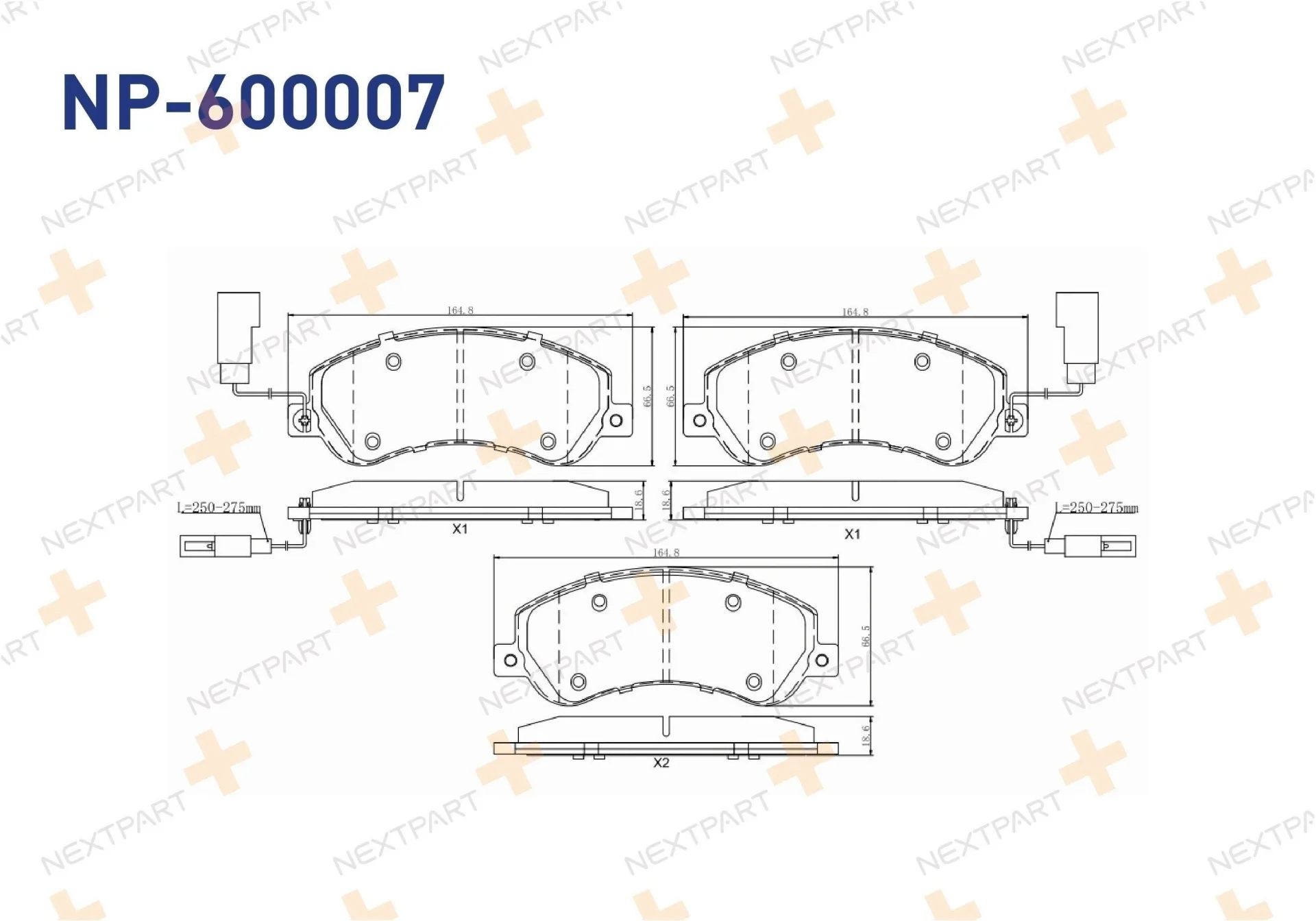 Ford Transit V347 Arkadan Itisli 2.4 Tdci 3.2 2006-2014 Front Brake Pads with Sensor Plug ME6C1J2K021AA Nextpart